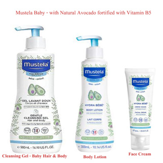 Mustela Hydra baby ผิวธรรมดา โลชั่น อาบน้ำ ทาหน้า นำเข้าฝรั่งเศส