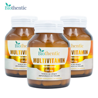 [แพ็ค 3 ขวด สุดคุ้ม] วิตามินรวม และ แร่ธาตุรวม ไบโอเธนทิค Multivitamin and Multimineral Biothentic Vitamin A B C D E K