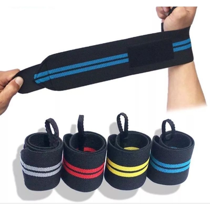 wrist-band-สายรัดข้อมือ-สำหรับออกกำลังกาย-ยกน้ำหนัก-ปรับความแน่นได้-weight-lifting-wrist-support-cotton-straps