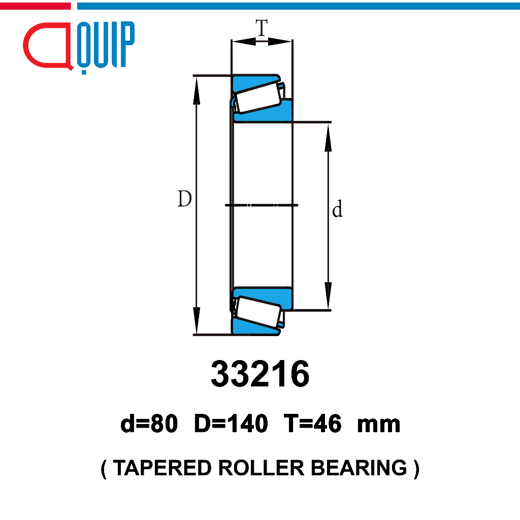 33216-ubc-ตลับลูกปืนเม็ดเรียว-สำหรับงานอุตสาหกรรม-รอบสูง-tapered-roller-bearings-สำหรับเพลา-80-มิล