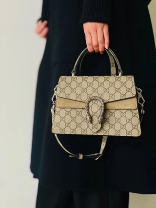 Gucci/Bacchus Series/Womens Style/Detachable Shoulder Strap/Crossbody Bag/กระเป๋าถือ/ขนาดเล็ก/