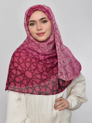 ฮิญาบ BOKITTA รุ่น Chic - RUBY (อัญมณีทับทิม) -  Instant hijab