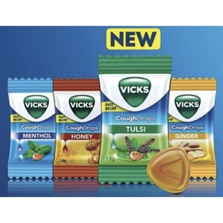 Vicks Cough Drops ลูกอมวิคส์ 1 ถุง 20 เม็ด ไม่คละรส