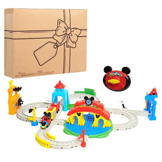 Disney Junior Mickey Mouse Around Town Track Set, 40-piece Remote Control Toy Train