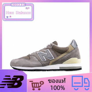 ของแท้ 100% New Balance NB 996 รองเท้าวิ่งระบายอากาศที่ทนทานต่อการสึกหรอ unisex สีเทา