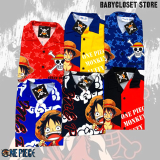 เสื้อเชิ๊ตฮาวาย ONE PIECE WIKI มีหลายสีให้เลือก