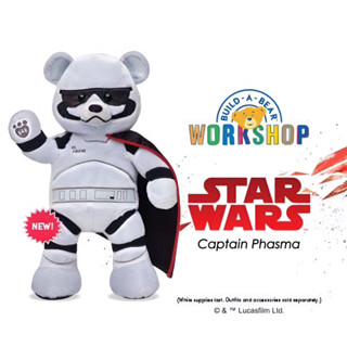 𝟮𝗻𝗱.(มือสอง)💥รุ่นหายาก💥 ตุ๊กตาหมี สตาร์วอ Star Wars Captain Phasma 🌟บิ้วอะแบร์ Build A Bear Workshop🌟สภาพดีแท้จากอเมริกา