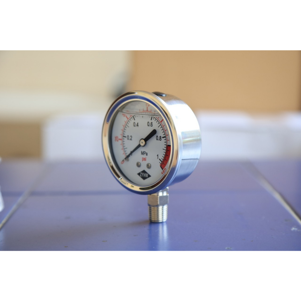 pressure-gauge-เกจวัดแรงดัน-ยึดล่าง-แบบมีน้ำมัน-oil-0-150-psi-10-bar-ยี่ห้อ-zyhw