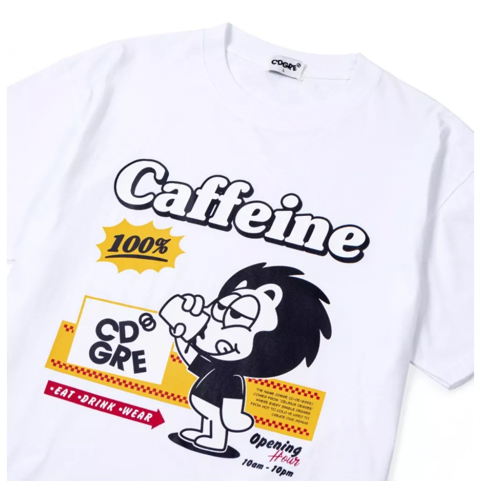 เสื้อยืด-carnival-cdgre-caffeine-t-shirt-white-ไซส์-xl