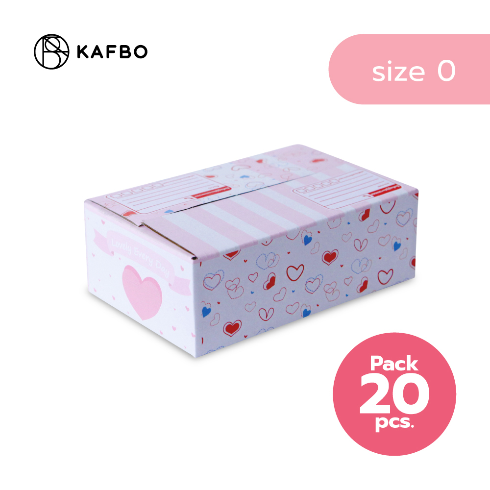 Mini heart box กล่องพัสดุไปรษณีย์ กล่องพัสดุไปรษณีย์ลายน่ารัก กล่อง ...