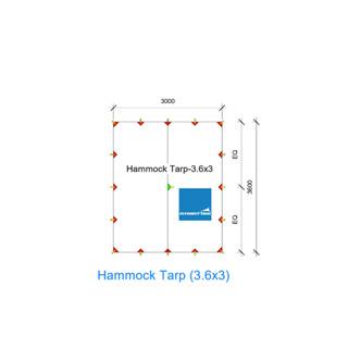 ฟลายชีท Tarp Ripstop Hammock 210t 3.6x3