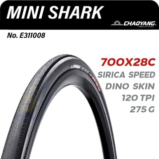 ยางนอกจักรยานเสือหมอบ ขนาด 700×25C(28C) ยางมีกันหนาม ขอบพับ รุ่น MINI SHARK(H-457) แบรนด์ CHAOYANG