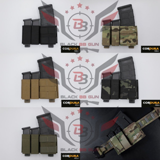 เพ้าแม็ก-กา-ซีน 2+1 (สั้น2ช่อง+ยาว1ช่อง) (ซองแม็ก-กา-ซีน 2+1) (FAST 9MM. &amp; 5.56 Double Mag Pouch)