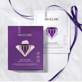 [มาส์กหน้าเมลาโทนิน] Maxclinic Time Return Melatonin Cream Mask Sheet (4 sheets)