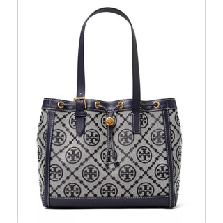 กระเป๋าTORY BURCH T MONOGRAM JACQUARD SMALL TOTE BAG  งานชอปใหญ่มีถุงผ้า