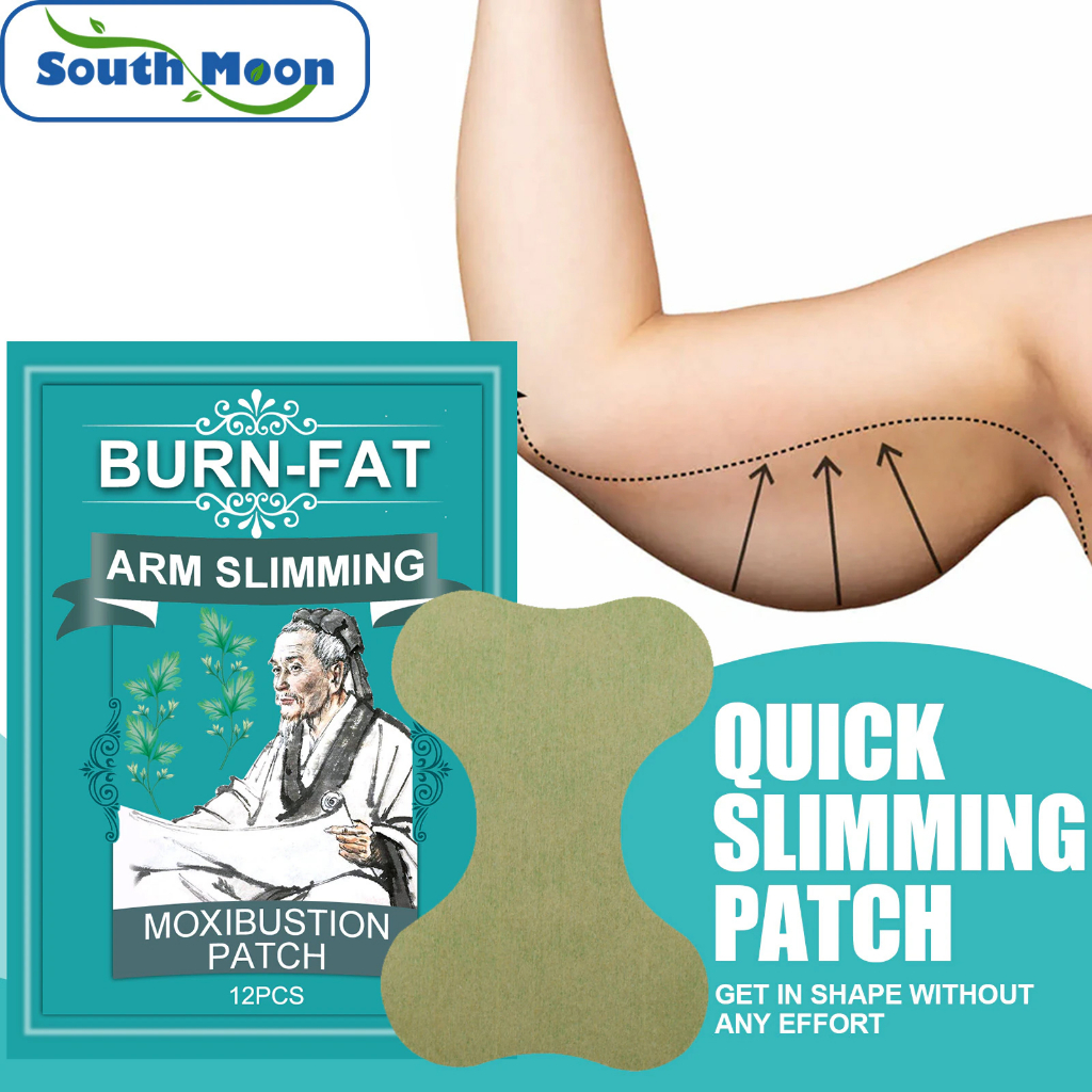 south-moon-แผ่นแปะแขน-เผาผลาญไขมัน-กระชับสัดส่วน-arm-slimming-moxibustion-patch-ผลิตจากสมุนไพร