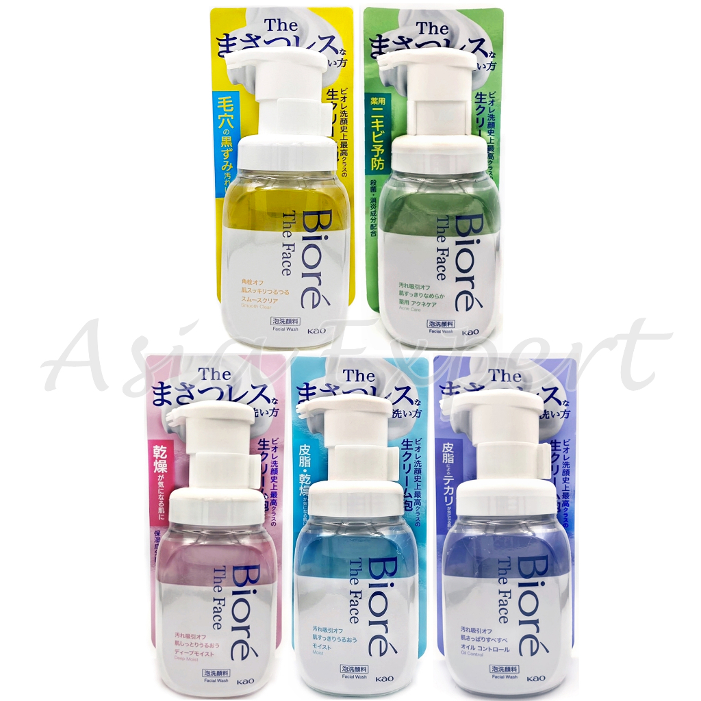 Biore The Face Facial Foaming Wash 200mL 5สูตร โฟมล้างหน้าวิปโฟมนุ่ม ...