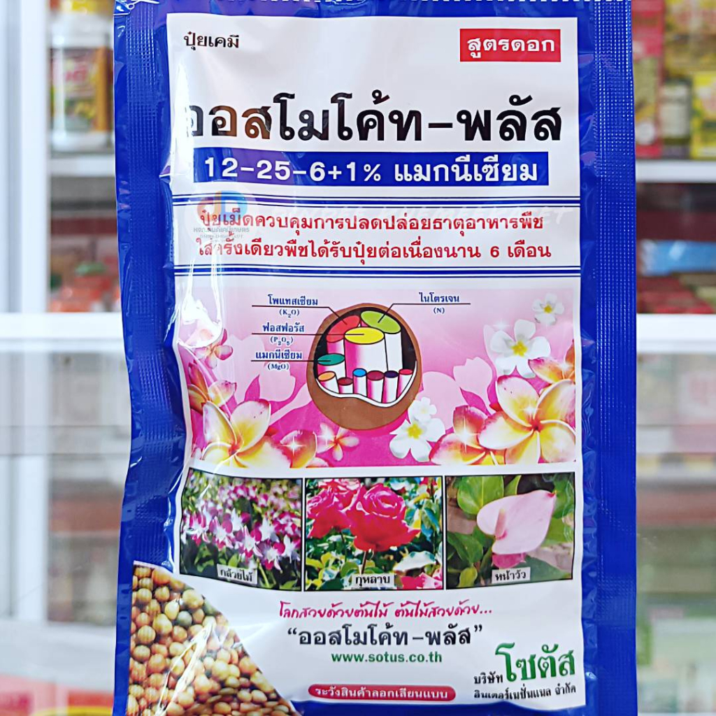 ออสโมโค้ท-พลัส-สูตร-12-25-6-osmocote-plus-12-25-6-ใส่เพียงครั้งเดียว-พืชได้รับปุ๋ยต่อเนื่อง6-เดือน