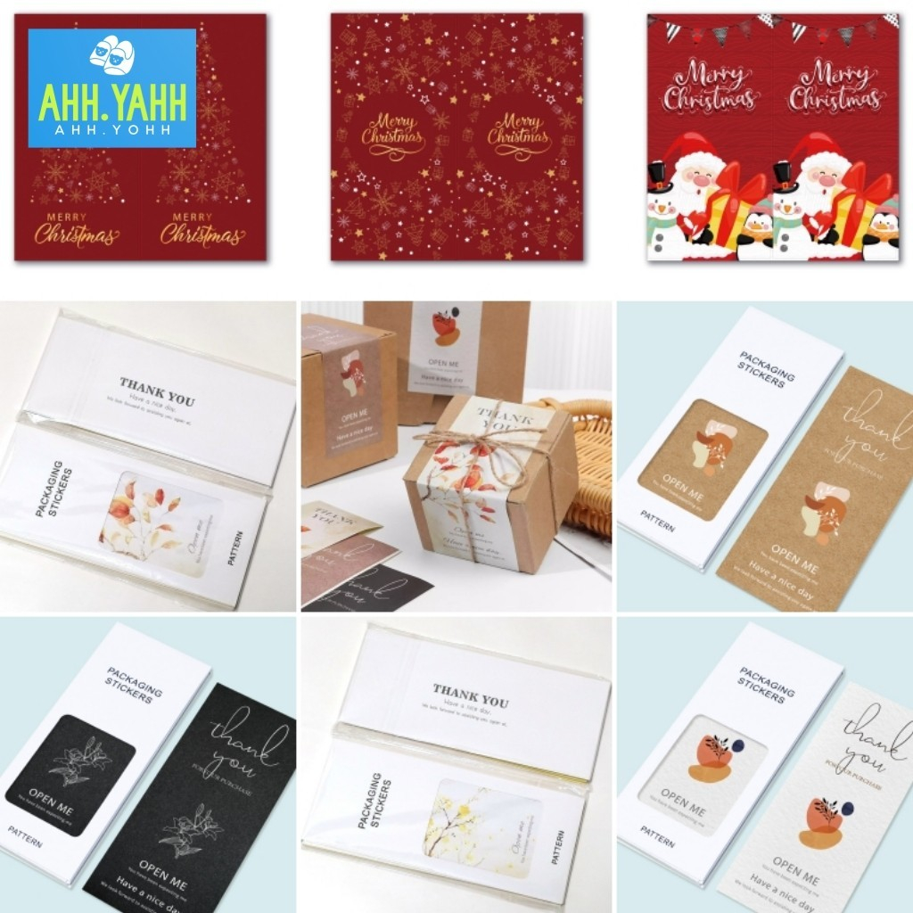 ahhyahhshop-50-ชิ้น-สติ๊กเกอร์ฉลากthank-you-สติ๊กเกอร์ปิดกล่อง-สติ๊กเกอร์สี่เหลี่ยมยาว-สติ๊กเกอร์ตกแต่ง-ขายดีมาก