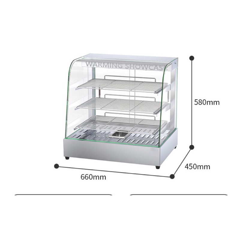 ตู้โชว์อาหารตู้อบความร้อนขนาดเล็กตู้โชว์-tfw-702