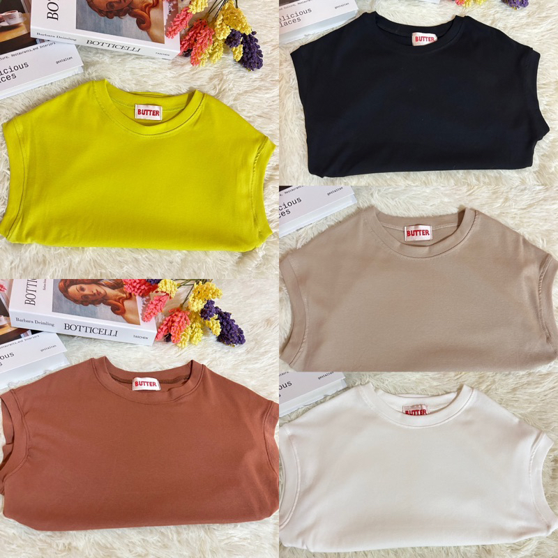 butter-เสื้อยืดเอวจั๊ม-คอกลม-ใส่แล้ว-เพรียวดูผอม-มีสีชมพูบาร์บี้เข้าใหม่ค่ะ