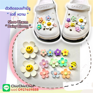 JBWG 🌈👠 ตัวติดรองเท้ามีรู “ เดซี่ หวาน ”เซต 13 ชิ้น👠🌈shoe Charm “ Daisy Bloom ” 13 Pics./Set งานดี สีสวย #ตรงปกไม่จกตา