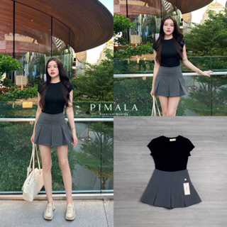 📍พรีออเดอร์📍ชุดเซทเรียบสวย เสื้อกับกระโปรง งานป้าย Pimala