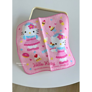 Hello Kitty  Handkerchief, Vintage Sanrio 2002, ผ้าเช็ดหน้าในแพ็ค คิตตี้เมด