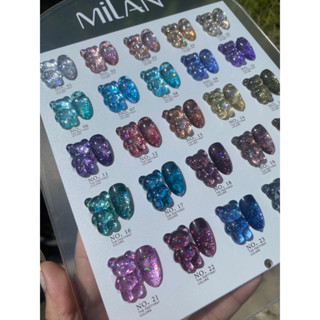 สีกริตเตอร์แบรนด์ Milan 24สี กริตใหญ่ชัดสวยมากจ้า