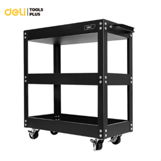 Deli รถเข็นวางเครื่องมือ 3ชั้น แบบมีล้อเลื่อน รับน้ำหนักได้ 90 KG Tool Cart