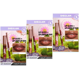SHEGLAM Cocoa Kiss Lip Duo เซ็ตลิป2ชิ้น วิลลี่ วองก้า ชาลีกับโรงงานช็อกโกแลต (สินค้างานลิขสิทธิ์แท้100% X Willy wonka)