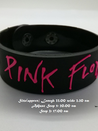 สร้อยข้อมือยาง Pink Floyd กําไลยางซิลิโคน แฟชั่น วงดนตรี กันน้ำ  silicone rubber wristband bracelet