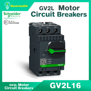 Schneider Electric GV2L16 มอเตอร์เบรกเกอร์ 3P 14A Motor Circuit Breaker (MCB)