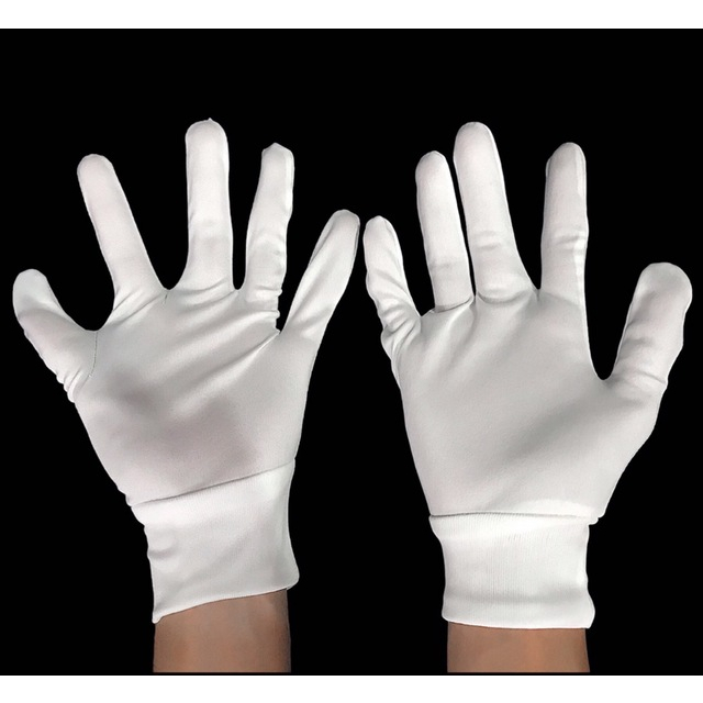 ถุงมือจราจร-ถุงมือผ้า-tc-ต่อข้อ-สีขาว