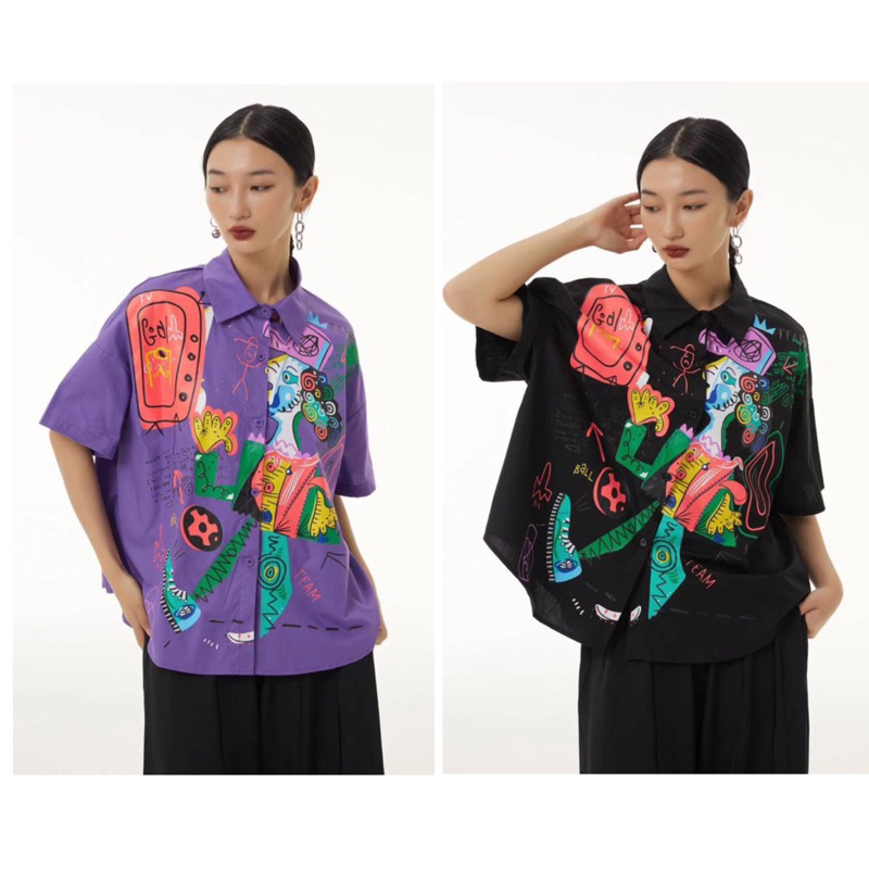 ทักก่อนสั่ง-90997-เสื้อคอปกแขนสั้น-ลายกราฟฟิค-อก54-cyard