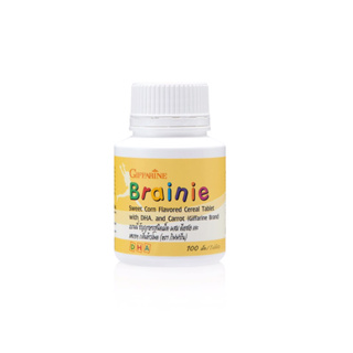 [100 เม็ด&amp;หมดอายุ พ.ศ.2567] Giffarine brainie กิฟฟารีน เบรนนี่ ผสมดีเอชเอและแครอท กลิ่นข้าวโพด บำรุงสมองเด็ก เพิ่มความจำ