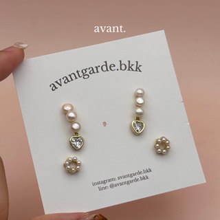Avantgarde.bkk 🐚 Casta pearl set (4 pcs ก้านเงิน S925)