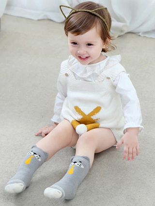 ถุงเท้าเด็ก สำหรับเด็ก 0-3 ขวบ ลายน่ารัก มีกันลื่น นิ่มนุ่มและระบายอากาศได้ดี