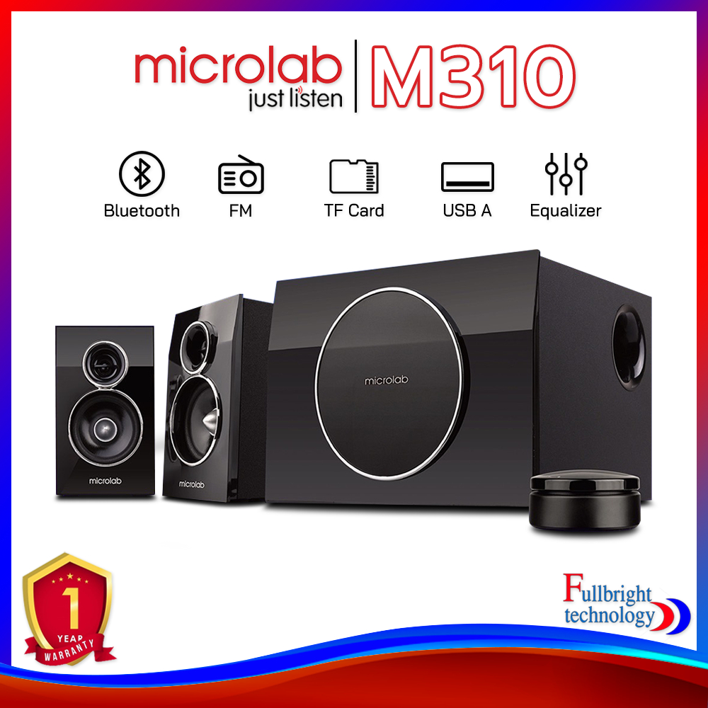 Microlab M310 Bluetooth Speaker 2.1 Ch. (24 Watt) ลำโพงบลูทูธ ระบบเสียง ...
