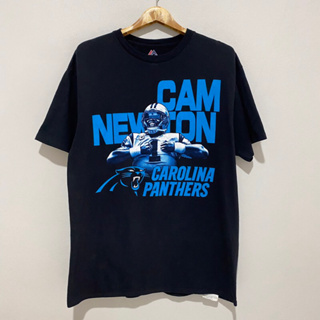 เสื้อยืดวินเทจ Cam Newton Carolina Panthers Tee Shirt Majestic