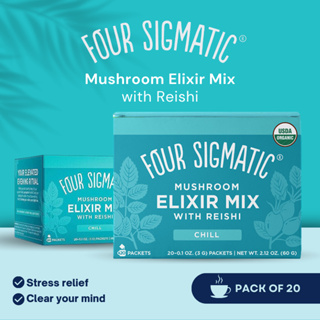 Four Sigmatic, Mushroom Elixir Mix with Reishi, Chill, 20 ซอง 🍄💤สารสกัดเห็ดหลินจือแบบผงชงดื่ม ทานก่อนอน💤🍄