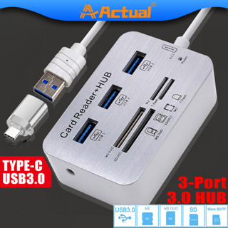 USB 3.0 to 3-Port USB Hub + MS/SD/M2/TF Card Reader Combo+ Hub 2.0 480Mbps Combo