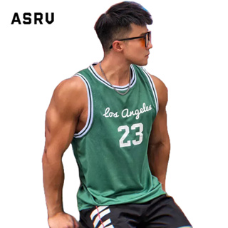 ASRV เสื้อกั๊กชุดบาสเก็ตบอลชาย ใหม่เทรนนิ่งกีฬาย้อนยุคแบบแห้งเร็วเบอร์ 23