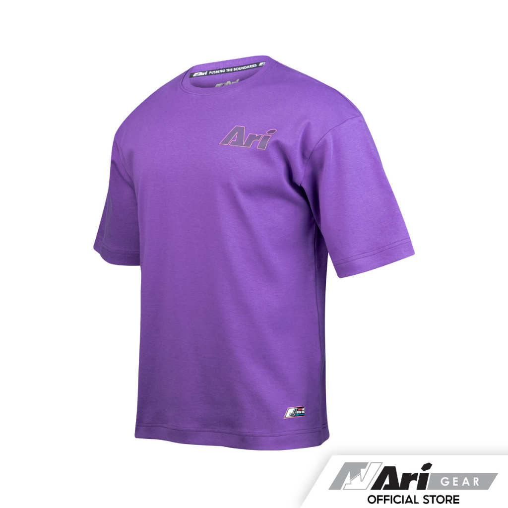 ari-retro-cyber-oversize-tee-purple-pink-black-เสื้อยืดโอเวอร์ไซซ์-อาริ-ไซเบอร์-สีม่วง