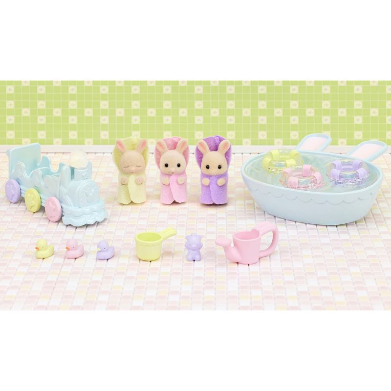 sylvanian-families-triplets-baby-bathtime-set-ซิลวาเนียน-แฟมิลี่-ชุดอาบน้ำแฝดสาม