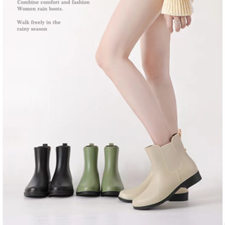 rain boots รองเท้าบูทแฟชั่น ข้อสั้น สไตล์เกาหลี 2088
