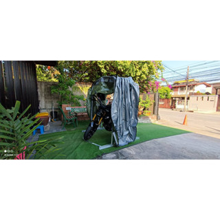 โรงจอดรถมอเตอร์ไซค์ เต็นท์จอดรถพับเก็บได้  CARSBRELLA รุ่น BIKE สำหรับรถมอเตอร์ไซค์ขนาดกลาง-ใหญ่