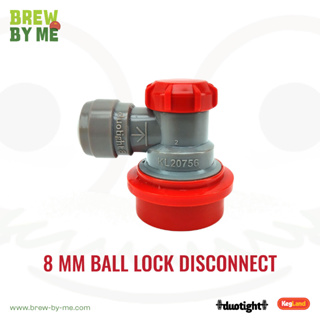 ใหม่ Ball Lock Keg Disconnect (Grey+ Red/Gas) x Duotight 8mm หรือ 9.5mm หัวต่อ สายเครื่องดื่ม ทำเบียร์