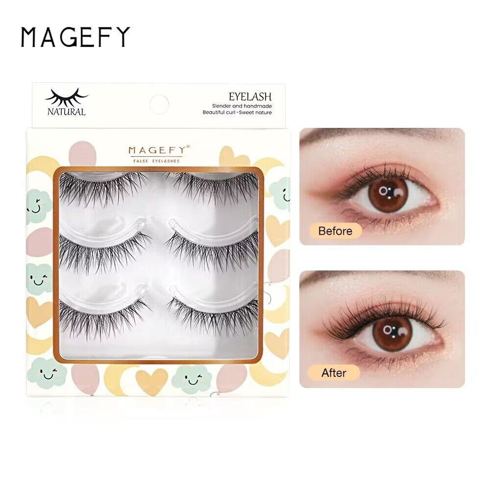 hz-021-ขนตาปลอมสไตล์นางฟ้า3คู่-สวยธรรมชาติ5-13mm-ขนตาปลอมแกนเอ็นใสใส่สบาย