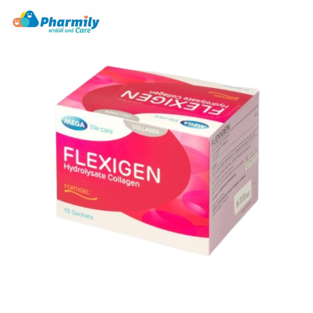 Mega We Care Flexigen 15x10 g. เมก้า วี แคร์ คอลลาเจนชงดื่ม 1 กล่อง ...